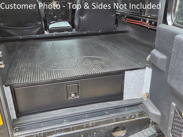 Rear Black Pull Out Drawer Safe Fit Land Rover Defender 90 110 Utility Load Area