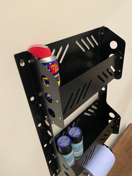 Blue Roll Industrial Paper Dispenser Double Shelf Workshop Aerosols Cleaning